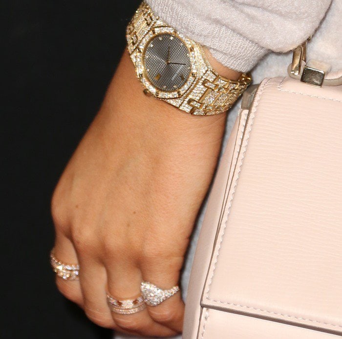 Kylie Jenner's gold watch and jewelry