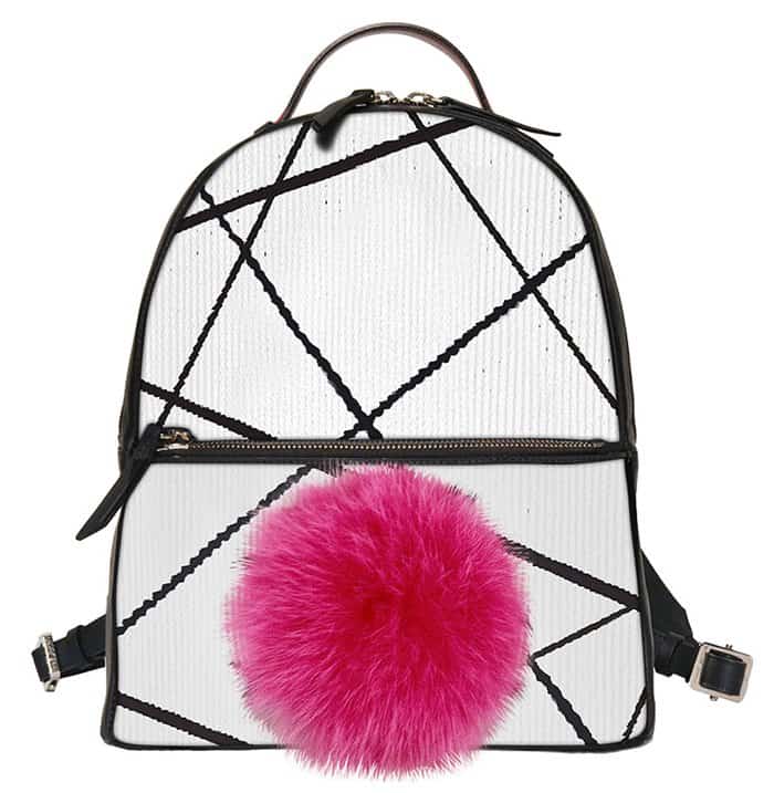 Les Petits Joueurs Mick Mini Fur-Pom Bunny Backpack