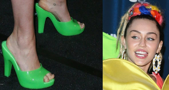 Miley Cyrus Rocks Whimsical Flower Dress With Statement Inflatable Mules