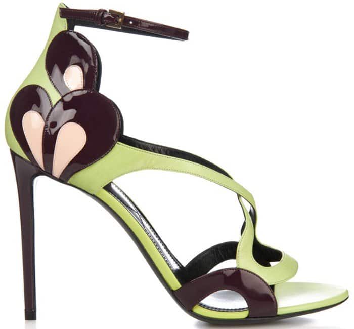 Nicholas Kirkwood Patent-petal leather sandals