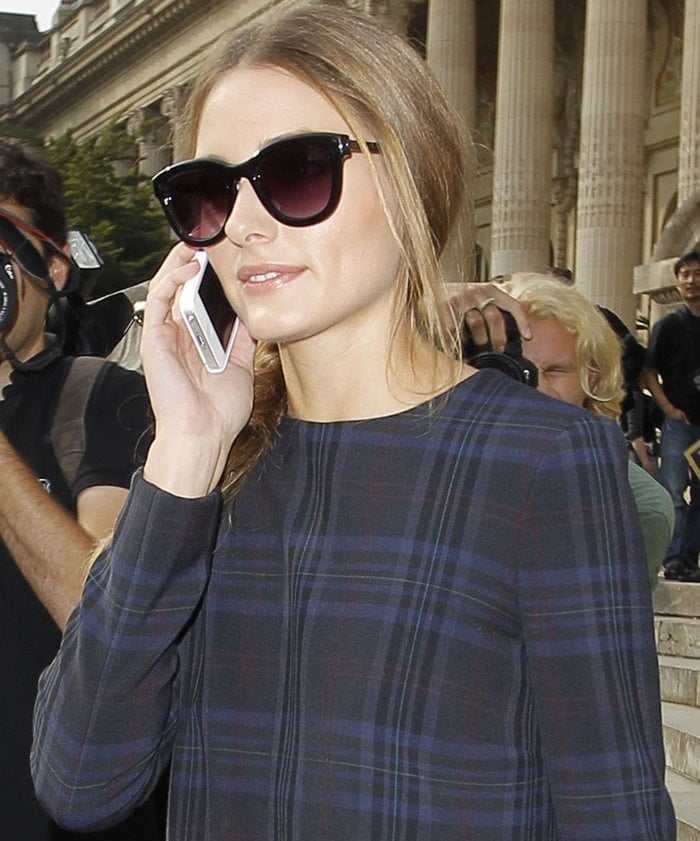 Olivia Palermo attends the Carven show during Paris Fashion Week in France on September 26, 2013