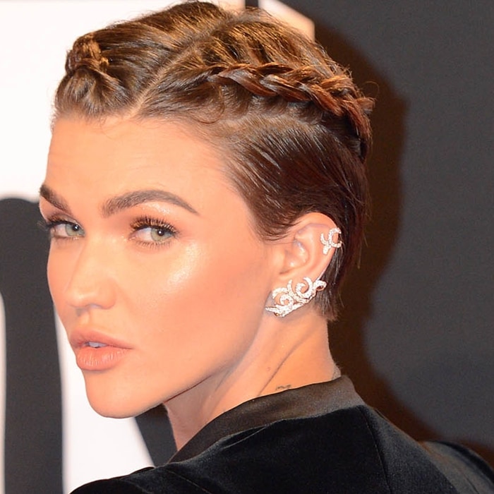 Ruby Rose's perfect double French braid hairstyle