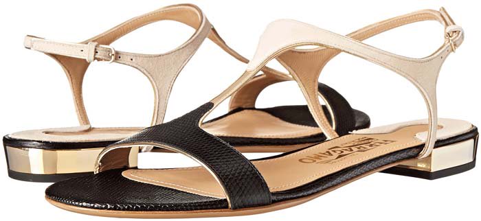 Salvatore Ferragamo Mix Sandals in Nero