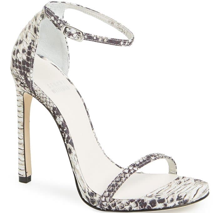 Stuart Weitzman Nudist Sandals Snakeskin Sandals