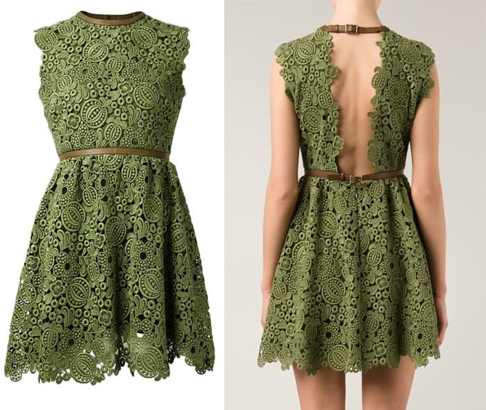 Valentino Leaf Lace Dress