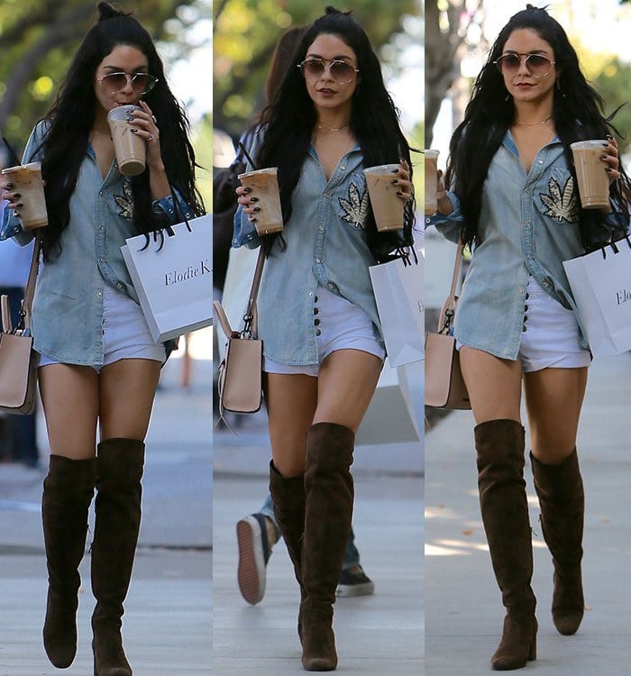 Vanessa Hudgens Sparks Controversy With Marijuana-Embellished Denim ...