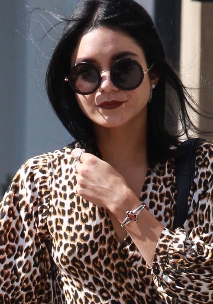 Vanessa Hudgens shows off her new short hair as she leaves Nine Zero One Salon