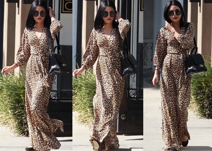 Vanessa Hudgens wears a Faithfull the Brand maxi dress for a day of errands