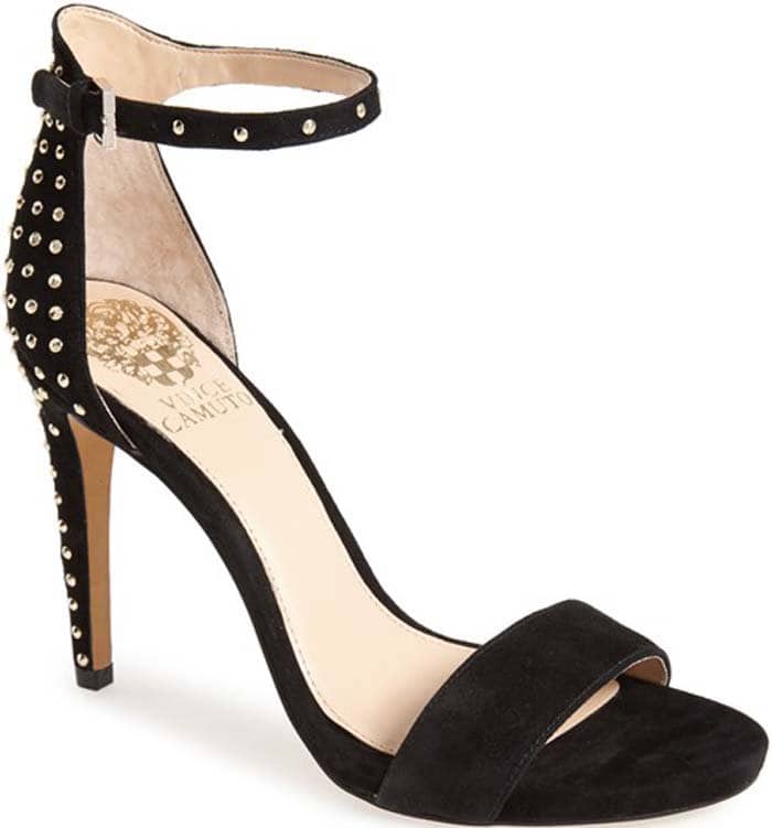 Vince Camuto "Fora" Studded Suede Ankle Strap Sandal