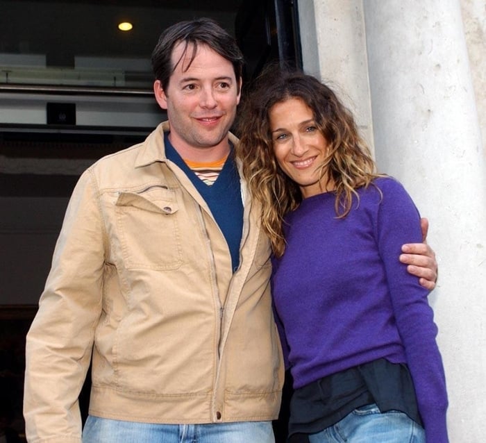 Actor Matthew Broderick and wife actress Sarah Jessica Parker leave The Merrion Hotel