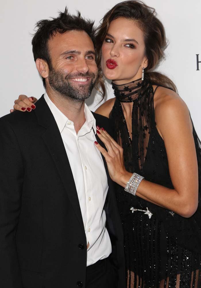 Jamie Mazur and Alessandra Ambrosio pose together on the red carpet