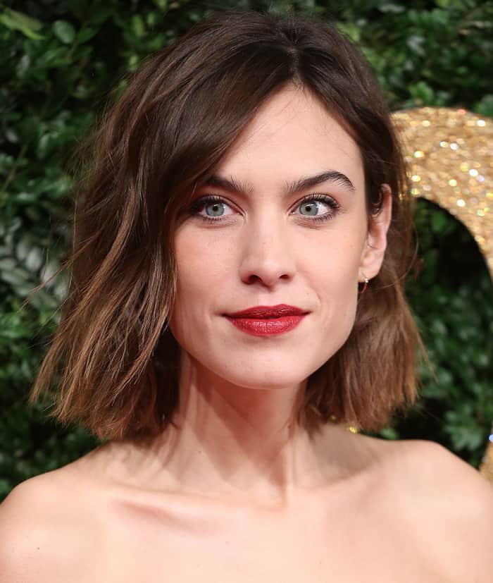 Alexa Chung attends the British Fashion Awards 2015 at London Coliseum