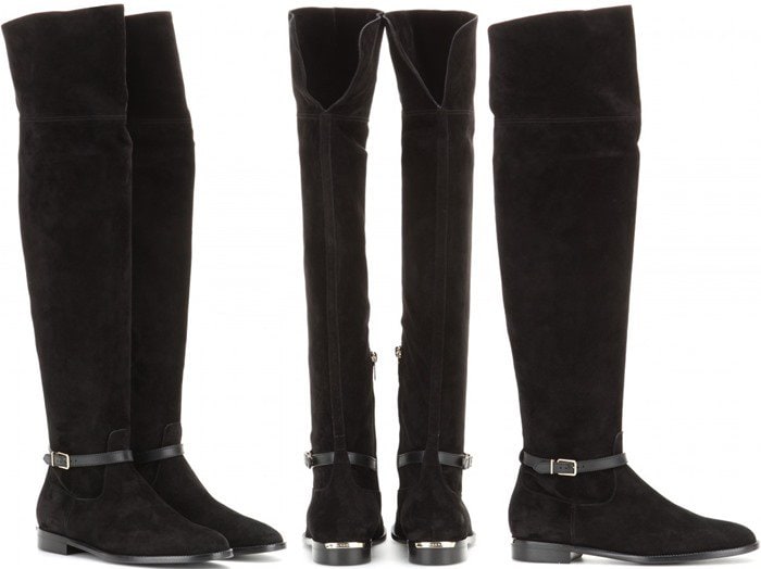 BURBERRY LONDON Suede over-the-knee boots