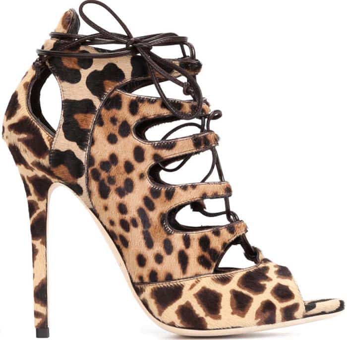 Brian Atwood "Lea" Leopard Print Sandals