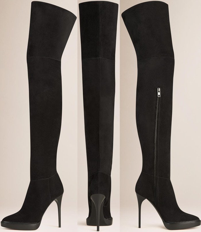 Burberry Prorsum Suede Over-the-Knee Boots