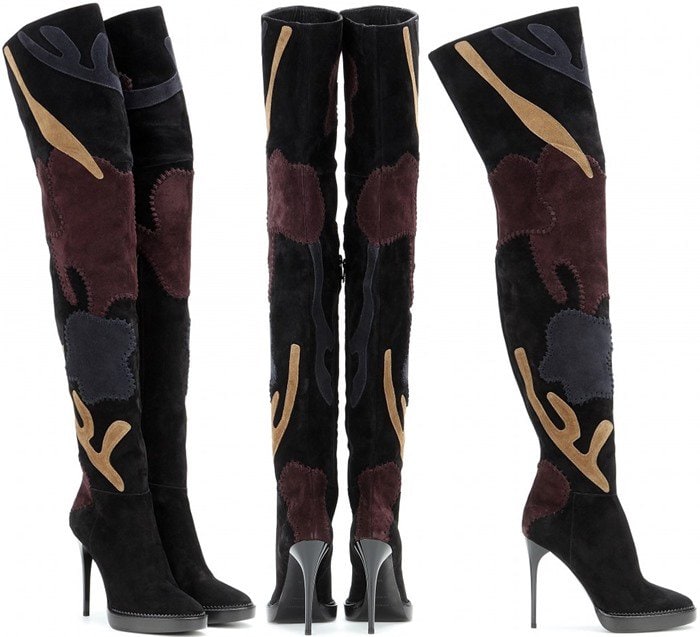 Burberry Prorsum Suede Over-the-Knee Boots