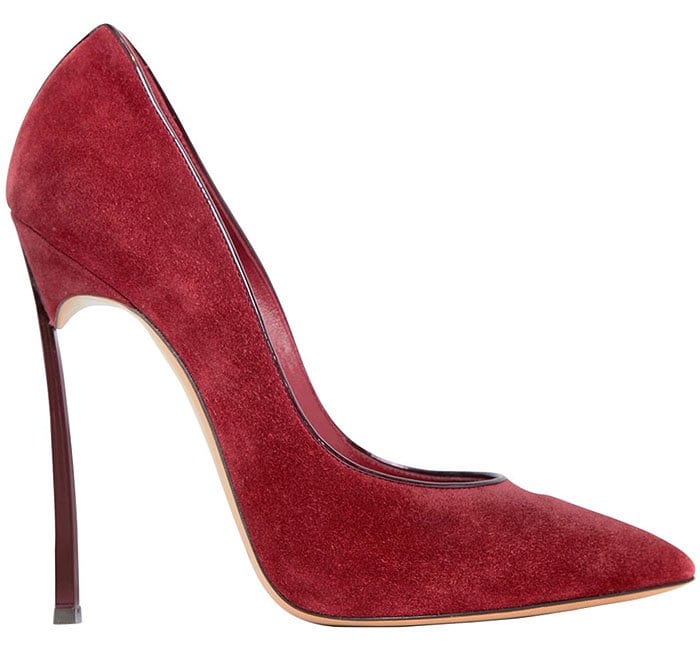 Casadei blade pumps burgundy