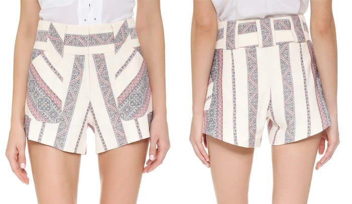 Derek Lam 10 Crosby Tapestry Shorts