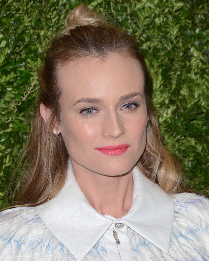 Diane Kruger wears her blonde hair half-up and half-down at The Museum of Modern Art's 8th Annual Film Benefit