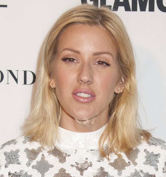 Ellie Goulding wears her hair down at the 2015 Glamour Women of the Year Awards