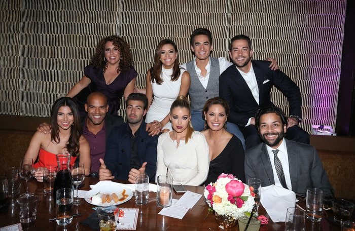 #DinnerWithEva was a who's who of Latino celebs including Roselyn Sanchez, Amaury Nolasco, Eva Longoria, Jose Moreno Brooks, Zachary Levi, Jencarlos Canela, Jadyn Douglas, Alex Meneses, and Izzy Diaz