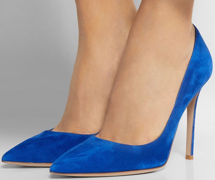 Gianvito Rossi 100 suede pumps blue