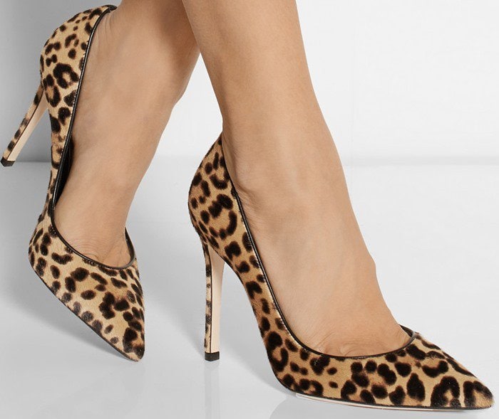 Gianvito Rossi 100 suede pumps leopard