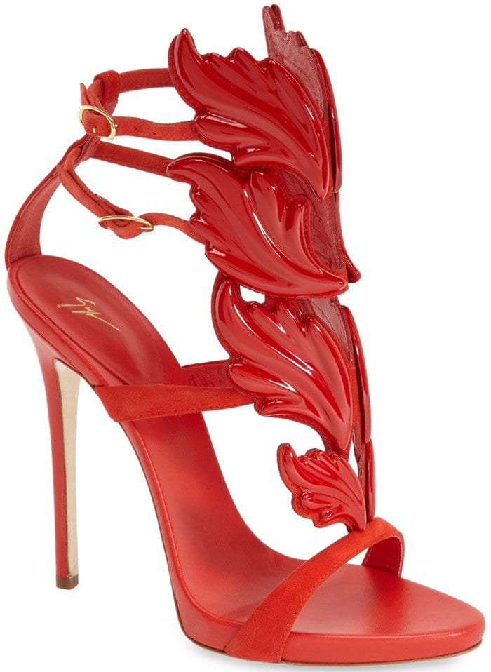 Red Giuseppe Zanotti "Cruel" Wing Sandal