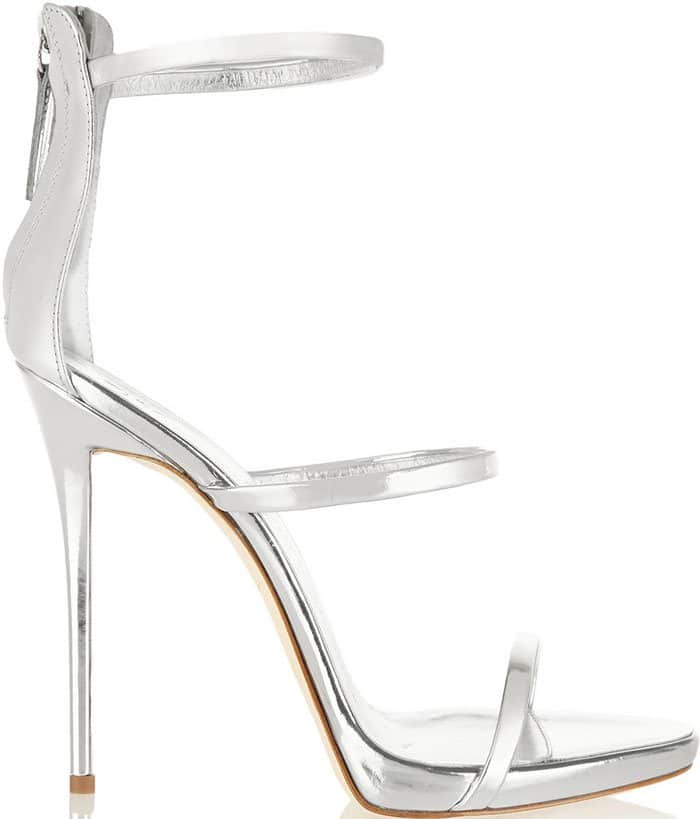 Giuseppe Zanotti Triple-Strap Sandals Metallic