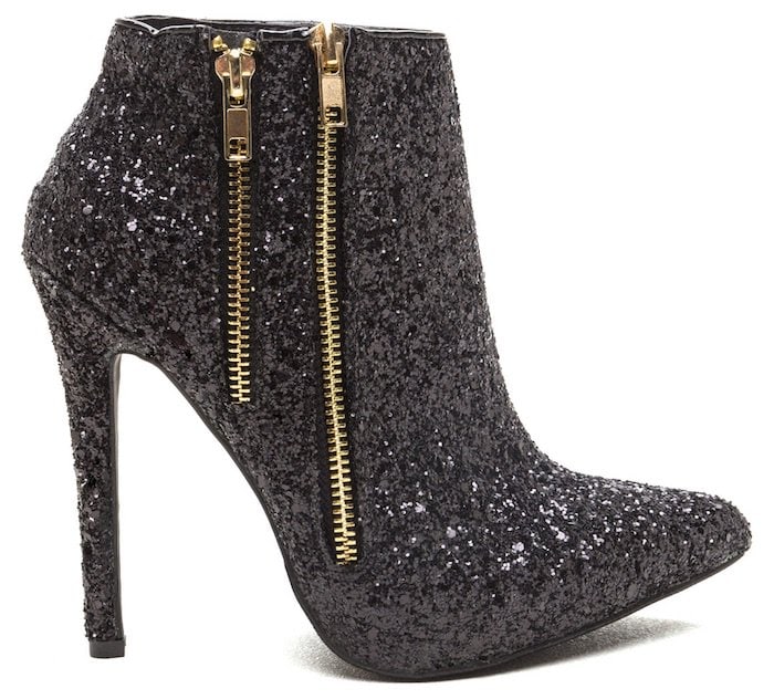 GoJane Glitter Party Sparkling Zipper Booties