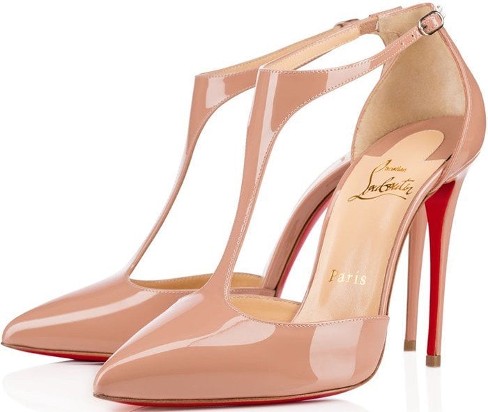 Christian Louboutin J String 100 Leather T-Bar Pumps