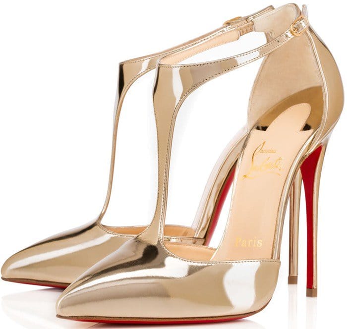 Christian Louboutin J String 100 Leather T-Bar Pumps