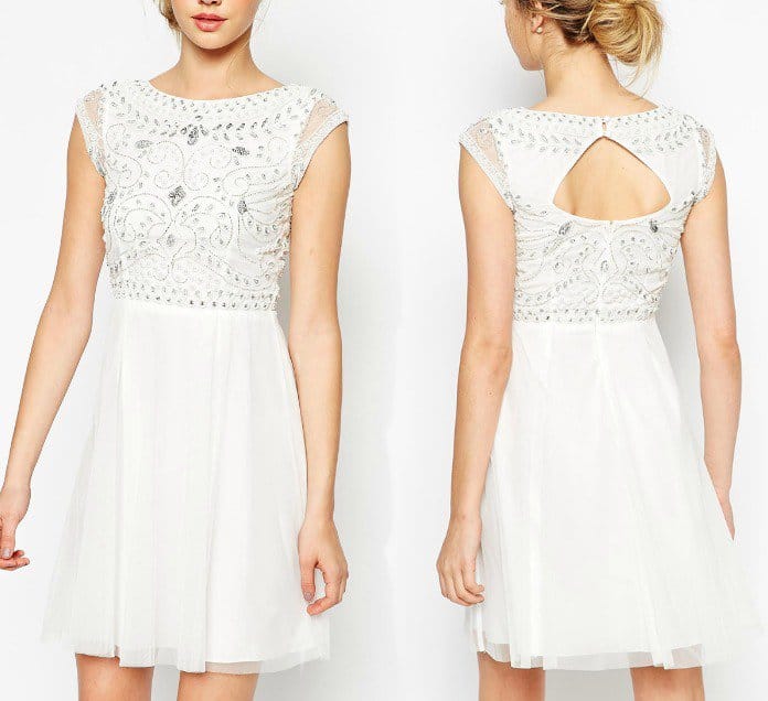 Frock and Frill Embellished Top Skater Dress