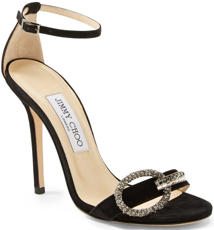 Jimmy Choo Tamsyn Crystal-Buckle Sandals