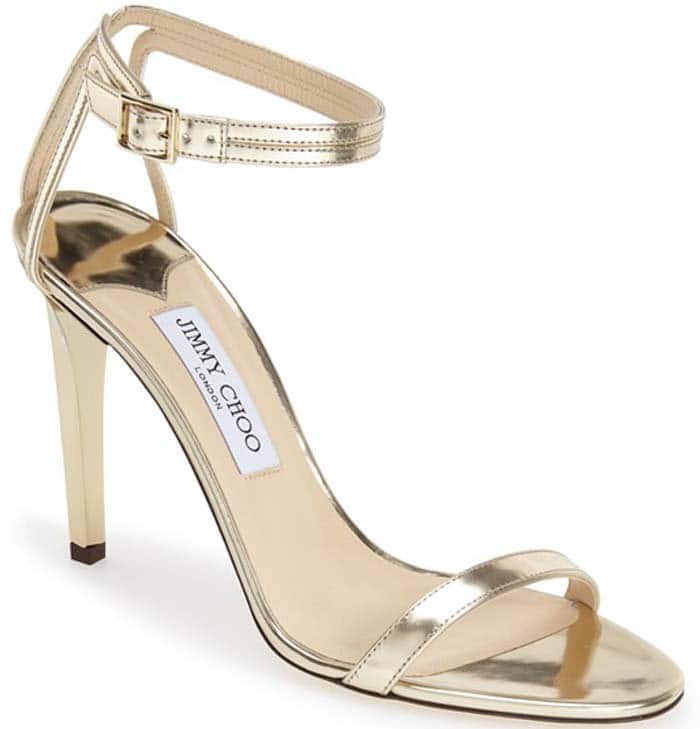 Gold Jimmy Choo "Daisy" Sandal