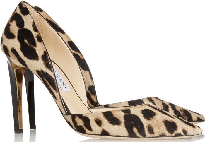 Jimmy Choo Darylin leopard-print calf hair pumps