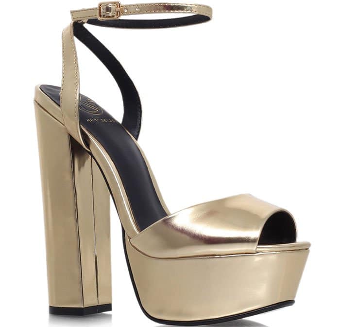 KG By Kurt Geiger Hero Gold Platform Sandals