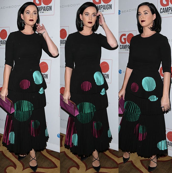 Katy Perry wears a Ulyana Sergeenko top-and-skirt combo