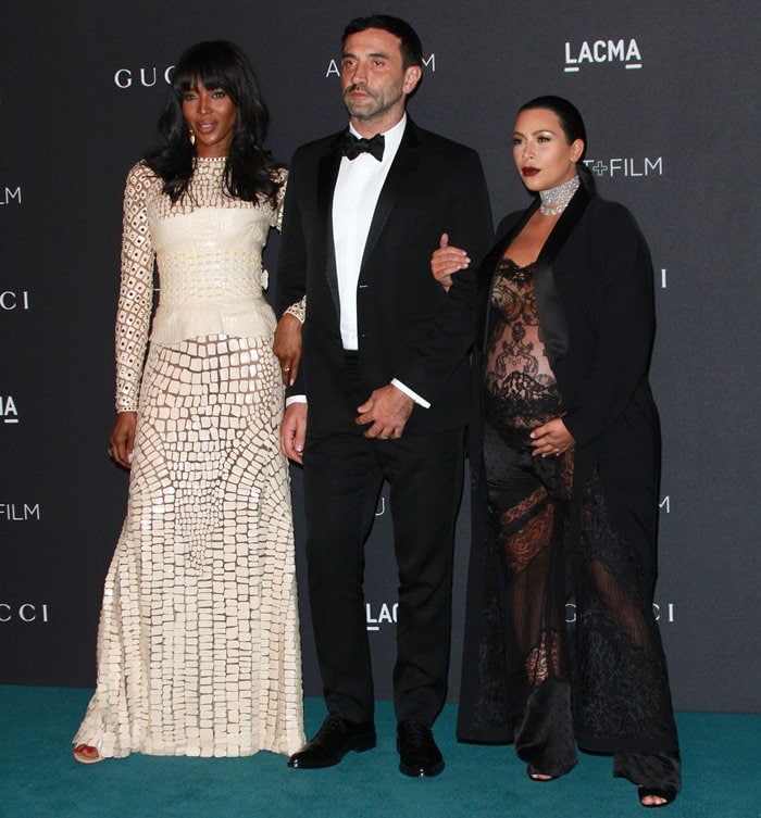 Kim Kardashian, Alejandro G Iñárritu, and Naomi Campbell at the 2015 LACMA Art+Film Gala at LACMA museum in Los Angeles on November 7, 2015