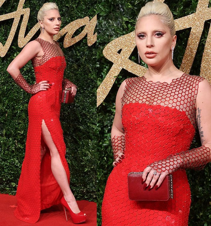 Lady Gaga at The British Fashion Awards 2015 held at London Coliseum in London on November 23, 2015