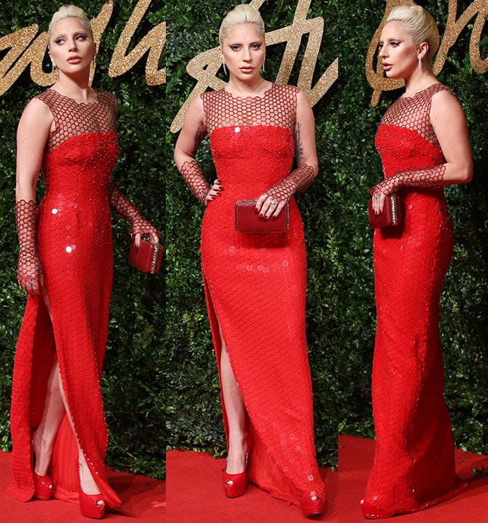 Lady Gaga at The British Fashion Awards 2015 held at London Coliseum in London on November 23, 2015