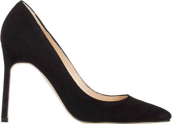 Black Manolo Blahnik Suede Tucciosam Pumps