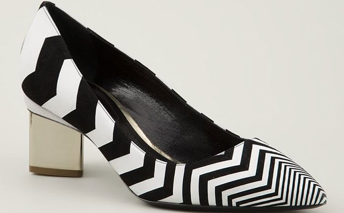 Nicholas Kirkwood "Prism" Chevron Pumps