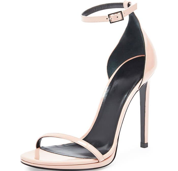 Saint Laurent Jane Sandals Rose Patent