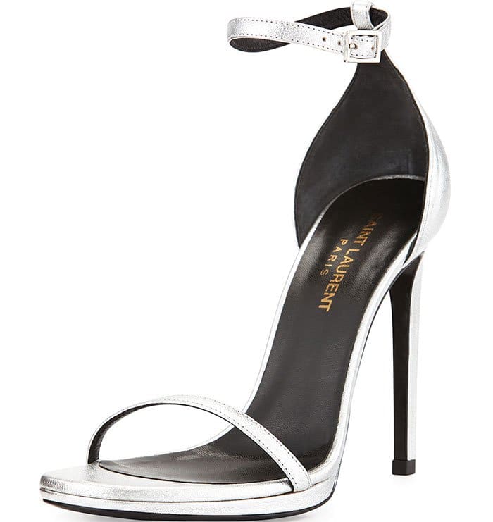 Saint Laurent Jane Sandals Metallic