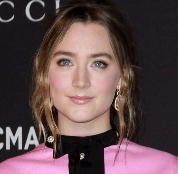 Saoirse Ronan at the LACMA 2015 Art + Film Gala honoring James Turrell and Alejandro Inarritu, presented by Gucci in California on November 9, 2015