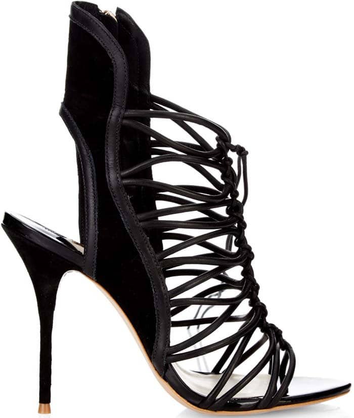 Sophia Webster "Lacey" Lace-Up Gladiator Sandal in Black