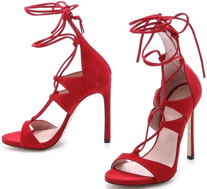 Stuart Weitzman Legwrap Sandals Red