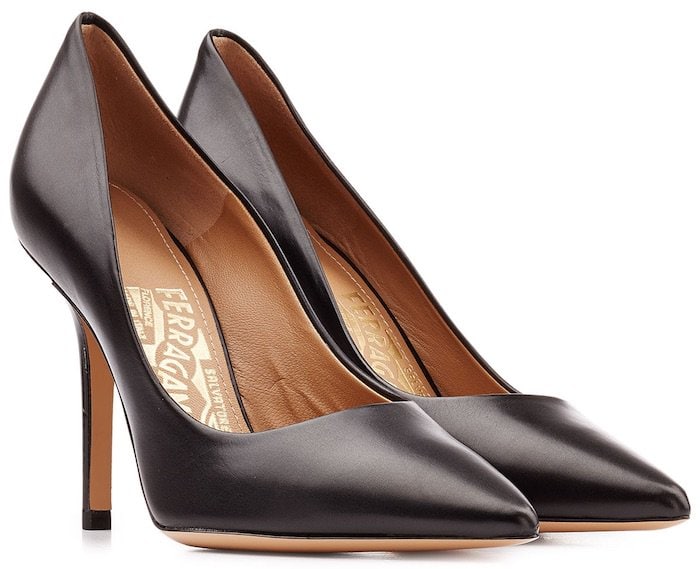 Salvatore Ferragamo High-Heel Leather Pumps