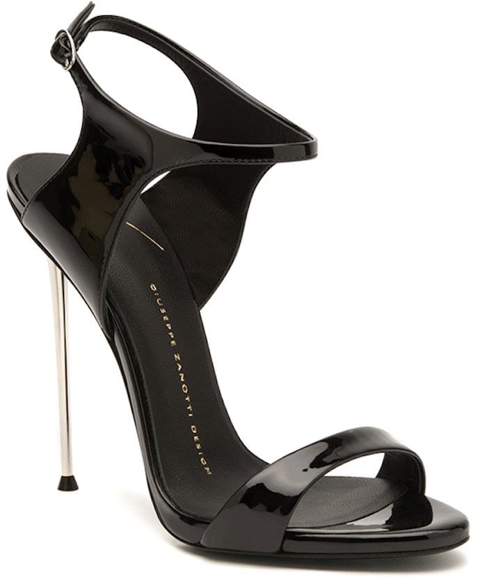 Giuseppe Zanotti Fall 2014 Black Patent Sandals